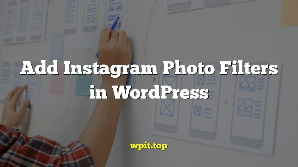 Add Instagram Photo Filters in WordPress