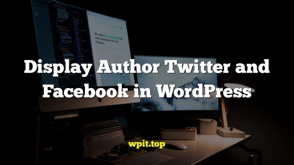 Display Author Twitter and Facebook in WordPress