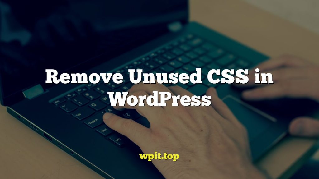 Remove Unused CSS in WordPress